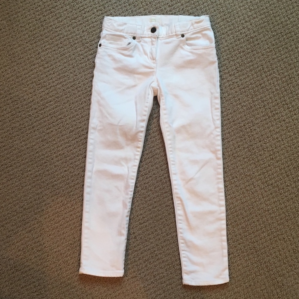 Crewcuts Girls White Cropped Jeans